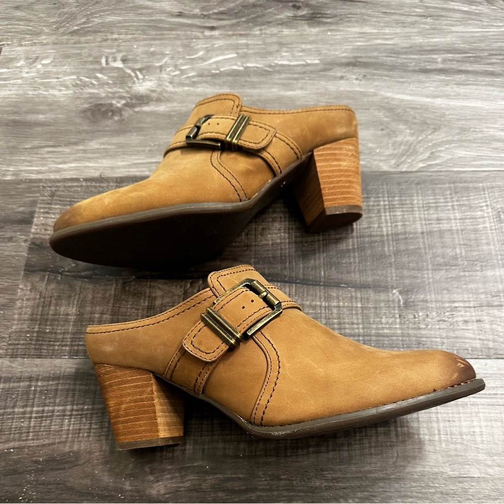 COPY - Vionics Cheyenne Taupe leather clogs